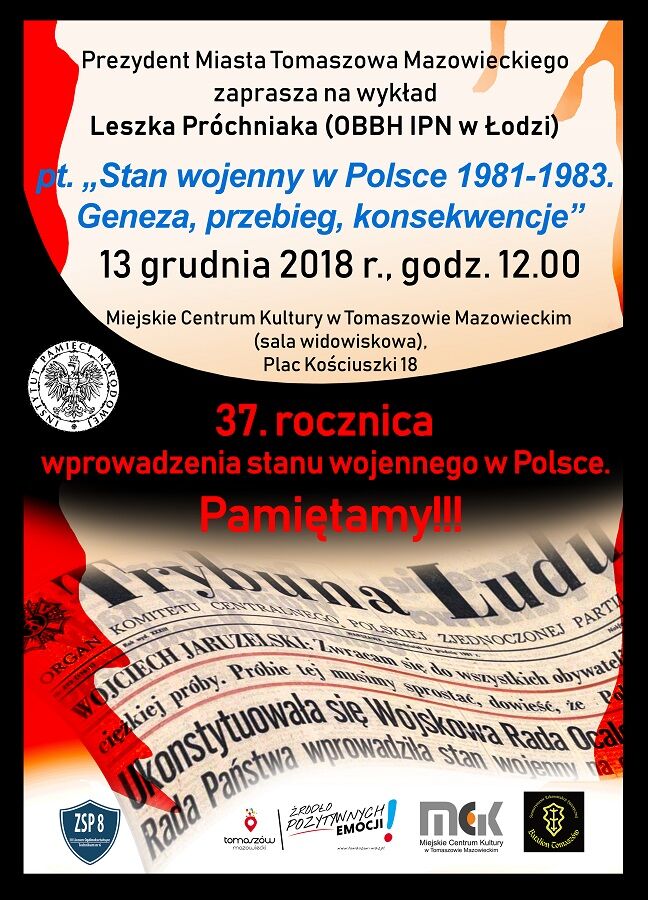 37. rocznica wprowadzenia stanu wojennego w Polsce