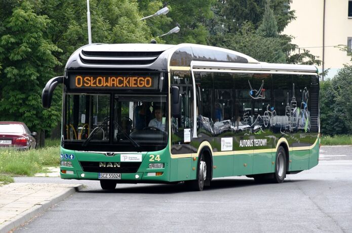 Test autobusu hybrydowego w Piotrkowie