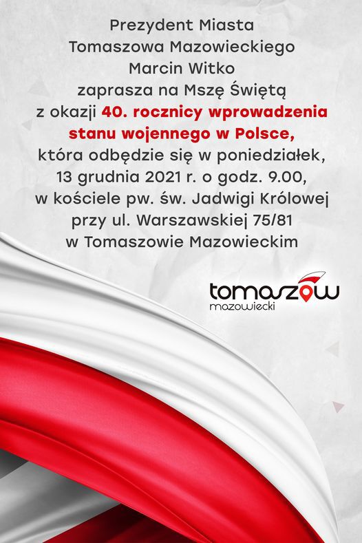 Upamiętnienie 40. rocznicy wprowadzenia stanu wojennego w Polsce